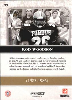 2009 Press Pass Legends - Gold #99 Rod Woodson Back