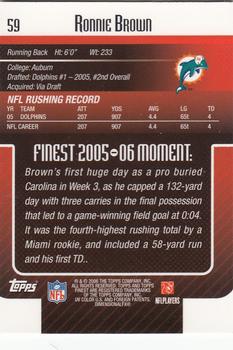 2006 Finest #59 Ronnie Brown Back