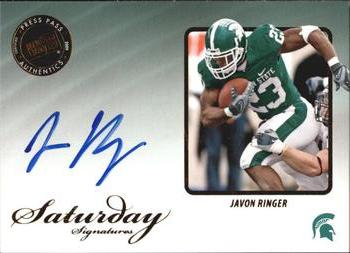 2009 Press Pass Legends - Saturday Signatures #SS-JR Javon Ringer Front
