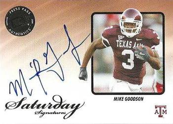 2009 Press Pass Legends - Saturday Signatures #SS-MG Mike Goodson Front