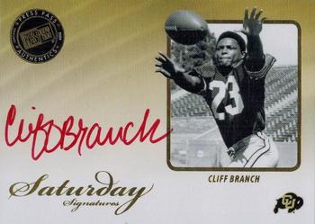 2009 Press Pass Legends - Saturday Signatures Red Ink #SS-CB Cliff Branch Front