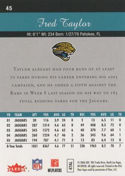 2006 Flair Showcase #45 Fred Taylor Back