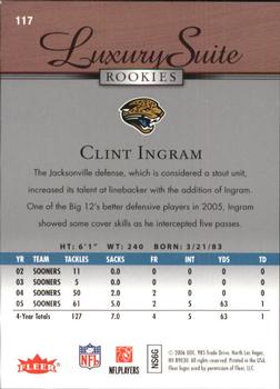 2006 Flair Showcase #117 Clint Ingram Back