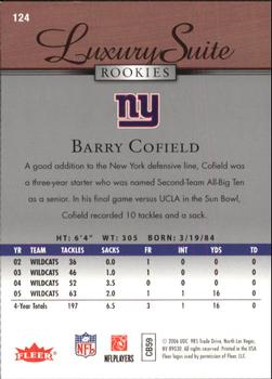 2006 Flair Showcase #124 Barry Cofield Back