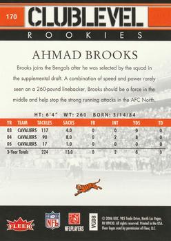 2006 Flair Showcase #170 Ahmad Brooks Back