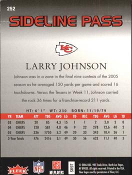 2006 Flair Showcase #252 Larry Johnson Back