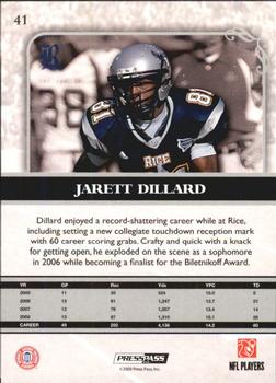 2009 Press Pass Legends - Silver Holofoil #41 Jarett Dillard Back
