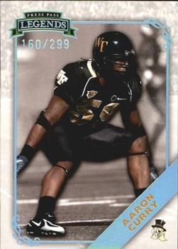 2009 Press Pass Legends - Silver Holofoil #57 Aaron Curry Front
