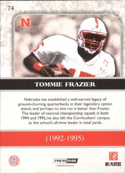 2009 Press Pass Legends - Silver Holofoil #74 Tommie Frazier Back