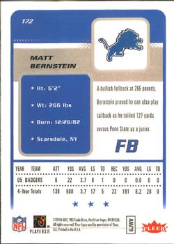2006 Fleer #172 Matt Bernstein Back