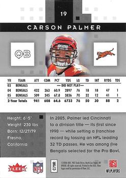 2006 Fleer Hot Prospects #19 Carson Palmer Back
