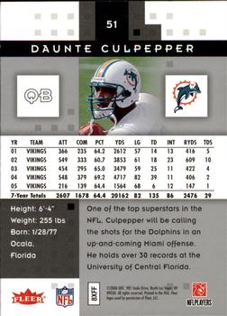 2006 Fleer Hot Prospects #51 Daunte Culpepper Back