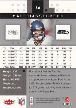 2006 Fleer Hot Prospects #86 Matt Hasselbeck Back