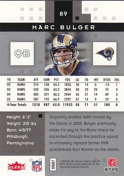 2006 Fleer Hot Prospects #89 Marc Bulger Back
