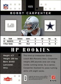 2006 Fleer Hot Prospects #105 Bobby Carpenter Back