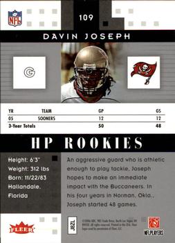 2006 Fleer Hot Prospects #109 Davin Joseph Back