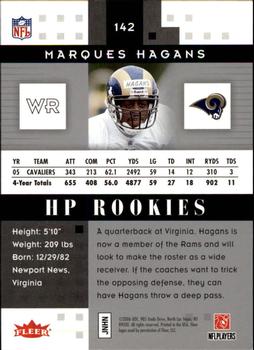 2006 Fleer Hot Prospects #142 Marques Hagans Back