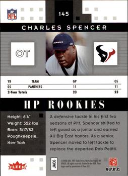 2006 Fleer Hot Prospects #145 Charles Spencer Back
