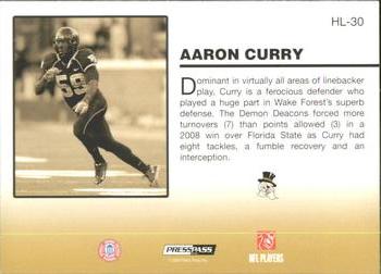 2009 Press Pass SE - Headliners #HL-30 Aaron Curry Back