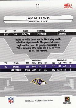 2006 Leaf Certified Materials #11 Jamal Lewis Back