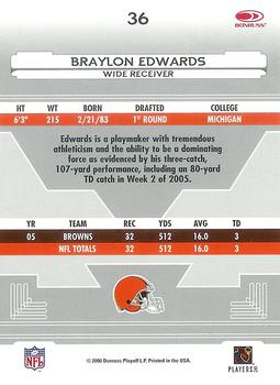 2006 Leaf Certified Materials #36 Braylon Edwards Back