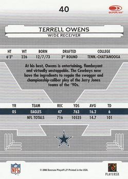 2006 Leaf Certified Materials #40 Terrell Owens Back