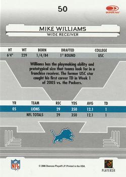 2006 Leaf Certified Materials #50 Mike Williams Back