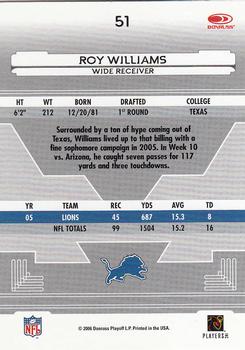 2006 Leaf Certified Materials #51 Roy Williams Back