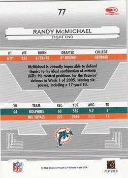 2006 Leaf Certified Materials #77 Randy McMichael Back