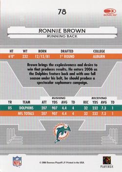 2006 Leaf Certified Materials #78 Ronnie Brown Back