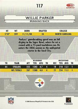 2006 Leaf Certified Materials #117 Willie Parker Back