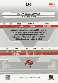 2006 Leaf Certified Materials #139 Joey Galloway Back