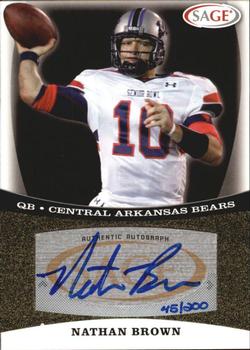 2009 SAGE - Autographs Gold #A4 Nathan Brown Front