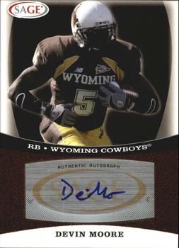 2009 SAGE - Autographs Red #A36 Devin Moore Front