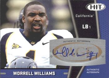 2009 SAGE HIT - Autographs #A28 Worrell Williams Front