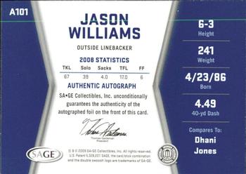 2009 SAGE HIT - Autographs #A101 Jason Williams Back