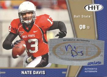 2009 SAGE HIT - Autographs Gold #A13 Nate Davis Front