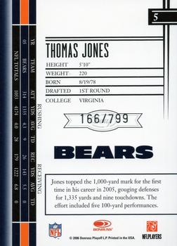 2006 Leaf Limited #5 Thomas Jones Back