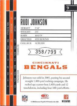 2006 Leaf Limited #9 Rudi Johnson Back