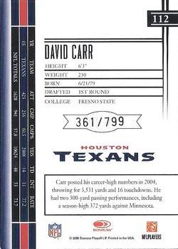 2006 Leaf Limited #112 David Carr Back