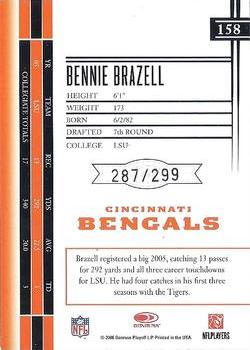 2006 Leaf Limited #158 Bennie Brazell Back