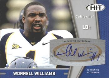 2009 SAGE HIT - Autographs Silver #A28 Worrell Williams Front