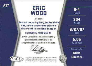 2009 SAGE HIT - Autographs Silver #A37 Eric Wood Back