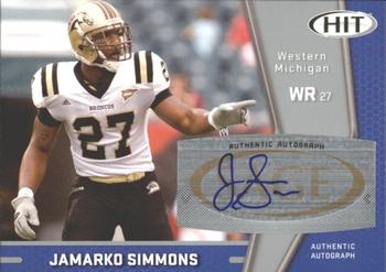 2009 SAGE HIT - Autographs Silver #A82 Jamarko Simmons Front