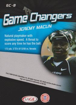 2009 SAGE HIT - Game Changers #GC-8 Jeremy Maclin Back