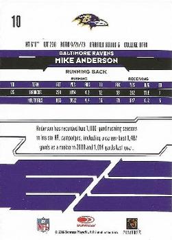 2006 Leaf Rookies & Stars #10 Mike Anderson Back