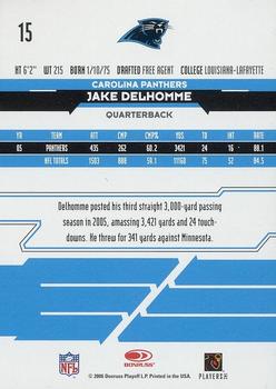 2006 Leaf Rookies & Stars #15 Jake Delhomme Back