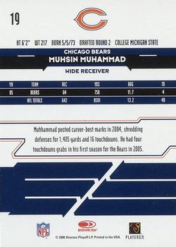 2006 Leaf Rookies & Stars #19 Muhsin Muhammad Back