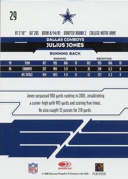 2006 Leaf Rookies & Stars #29 Julius Jones Back
