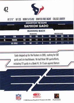 2006 Leaf Rookies & Stars #42 Samkon Gado Back